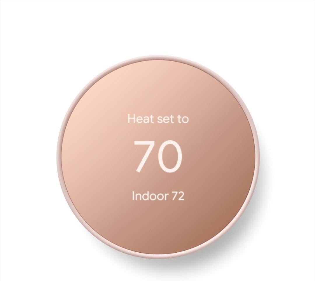 Google Nest Thermostat – Smart Thermostat for Home – Programmable Wifi Thermostat – Sand