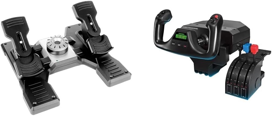 Logitech G Pro Flight Yoke System + Pro Flight Rudder Pedals Bundle