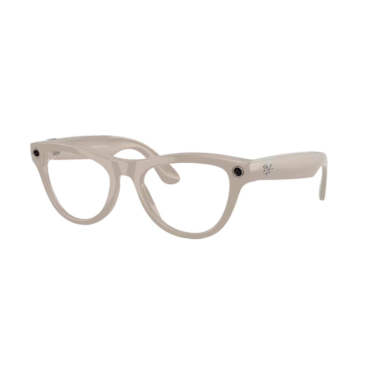 Meta Ray-Ban (Gen 1), Skyler, Shiny Chalky Grey | Smart AI Glasses for Men, Women — 12 MP Ultra-Wide Camera, Open-Ear Audio, Video Recording, Bluetooth — Transitions® Sapphire Lenses — Sunglasses