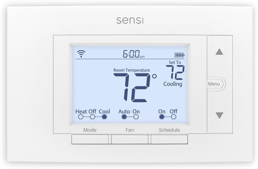 Emerson Sensi Wi-Fi Smart Thermostat for Smart Home, Pro Version, Works with Alexa, Energy Star Certified