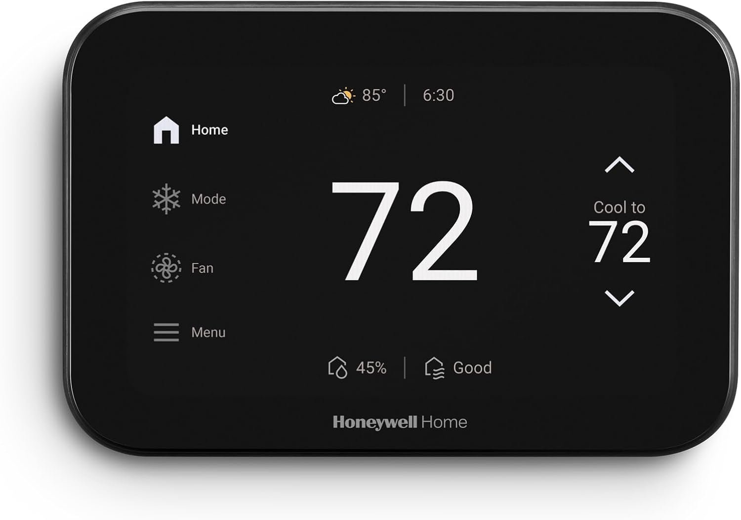 Honeywell Home X8S Premium Smart Wi-Fi Thermostat, Black | Video Doorbell Access, Humitity Control, 5″ Touchscreen, Energy Star, Works with Alexa, Matter, Apple, Google