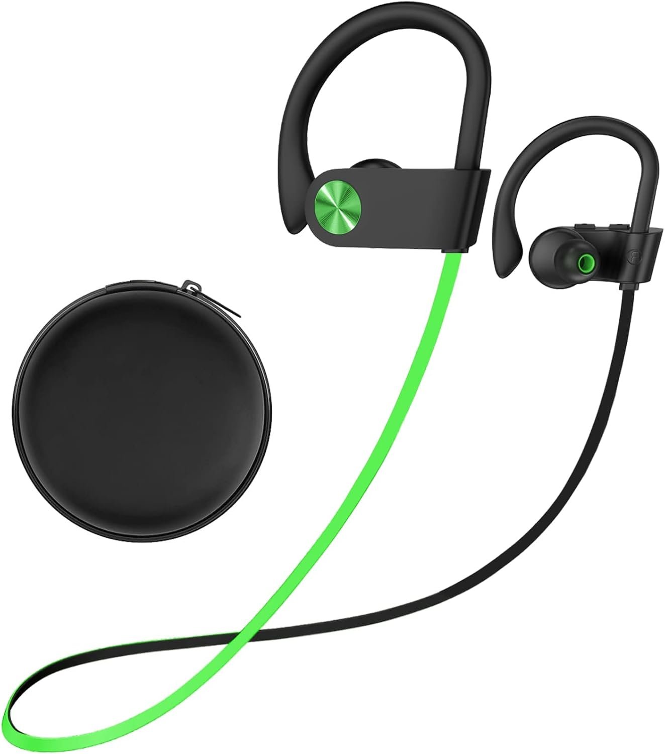 Bluetooth 5.3 Headphones, Wireless Sports In-Ear Earbuds IPX7 Waterproof | 16 Hours Playtime, Sweatproof Stereo Earphones with MIC, Noise Cancelling Headsets for Gym Running Workout, Clear Sound
