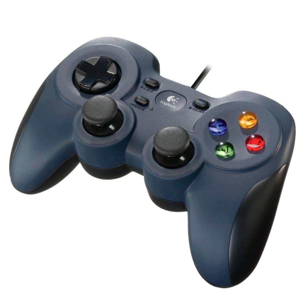 Logitech G F310 Wired Gamepad Controller Console – Blue/Black | Console-like layout, 4-switch D-pad