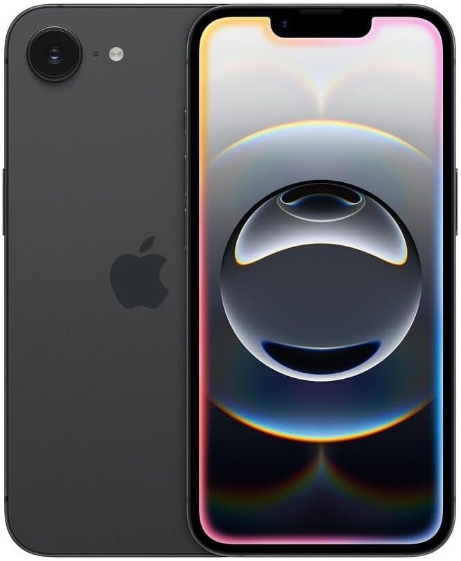Apple iPhone 16e, 128GB, Black – Unlocked (Renewed)