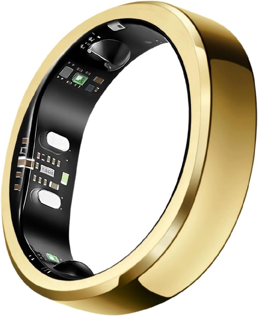 RingConn Gen 3, World’s First Smart Ring with Vascular Trends, No App Subscription, Vibration Alerts, Sleep, Fitness & Heart Rate, 14-Day Battery Life, Size Before You Buy(Size 9, Royal Gold)