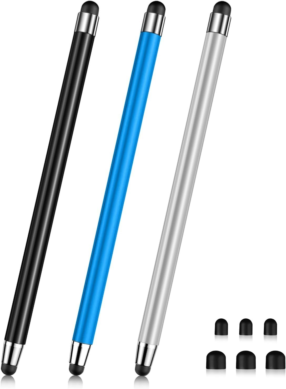 Stylus (3 Pcs), 2-in-1 Stylus Pen for Touch Screen, High Precision and Sensitivity, Suitable for iPad/iPhone/Samsung/Android Smartphone and Tablets, Compatible with All Touch Screen