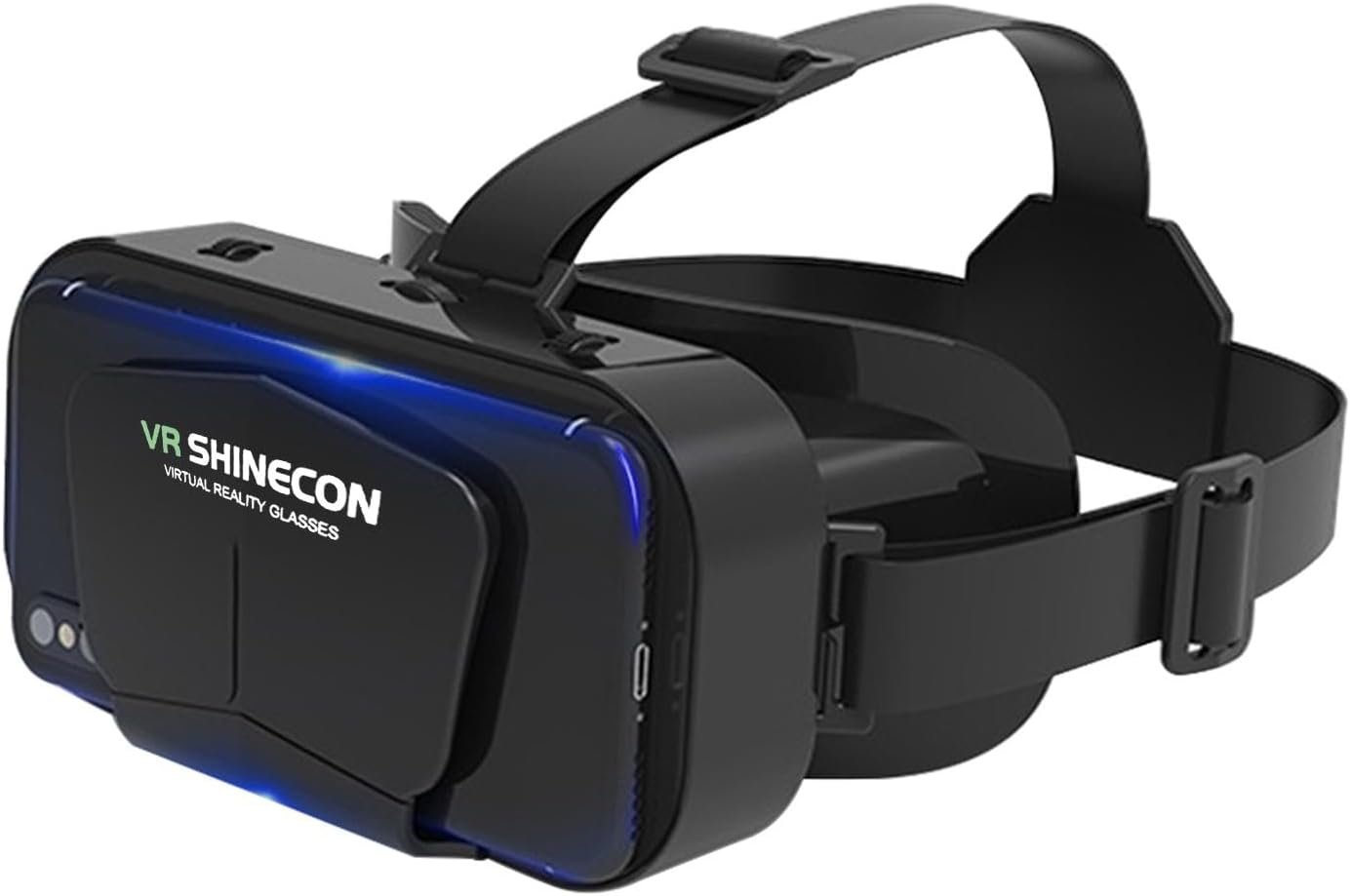 VR Headset, Universal 3D Virtual Reality Goggles Support 360°Panorama Large Screen an-ti Bluelight, Adjustable Pupil Distance Eye Protection VR Glasses for Movies Games Gift