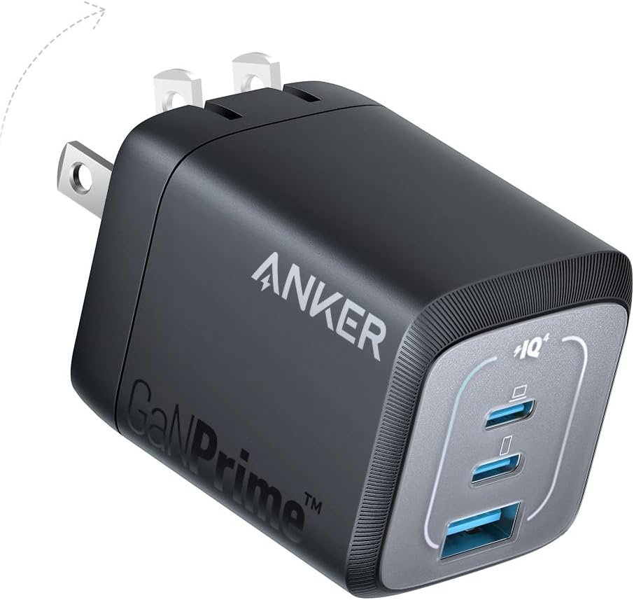 Anker USB Charger Block,67W GaN Wall Charger,3-Port Compact Fast Charging Phone Charger,For MacBook Pro/Air, Pixelbook, iPad Pro, iPhone 17/16/Pro, Galaxy S23/S22, Note20, Pixel, Apple Watch, and More | Compact phone charger for MacBook Pro/Air, Pixelbook, iPad Pro, iPhone 17/16/Pro, Galaxy S23/S22, Note20, Pixel, Apple Watch