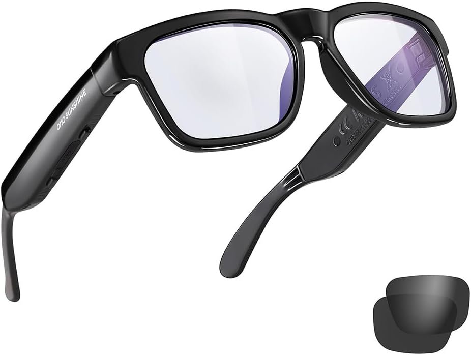 OhO sunshine Bluetooth Audio Sunglasses, Lightweight Open Ear Sport Glasses, 10H Playtime, Water Resistant with Voice Control