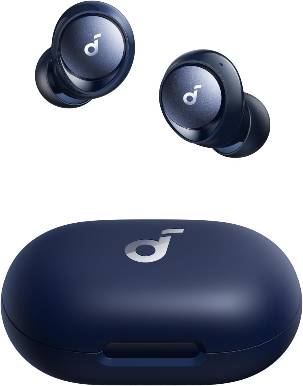 soundcore by Anker Space A40 Auto-Adjustable Active Noise Cancelling Wireless Earbuds, Reduce Noise by Up to 98%, 50H Playtime, Hi-Res Sound, Comfortable Fit, App Customization, Wireless Charge (Blue) | Reduce Noise by Up to 98%, Ultra Long 50H Playtime, 10H Single Playtime, Hi-Res Sound, Comfortable Fit, Wireless Charge