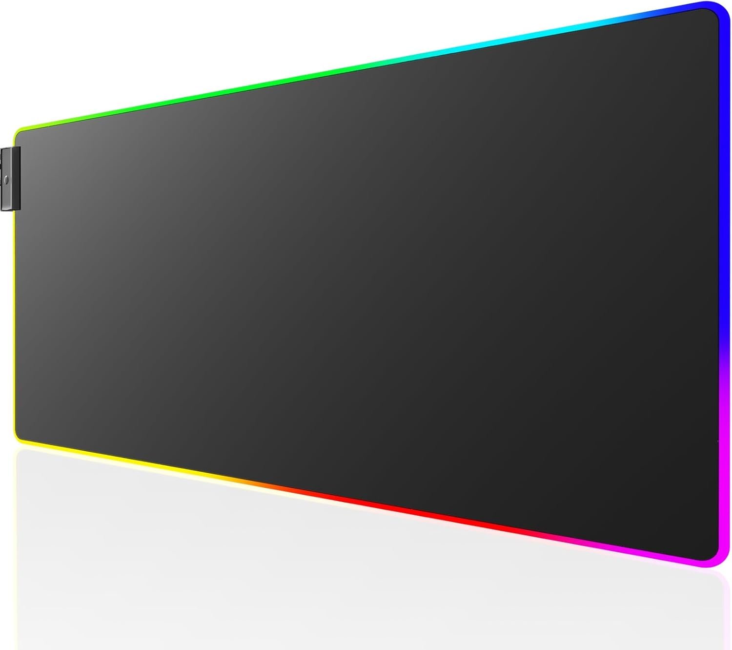 KTRIO RGB Large Gaming Mouse Pad, 31.5 x 11.8 in, RGB Black, XL | Smooth Micro-Weave Surface, RGB Lighting Design, Non-Slip Rubber Base, Durable Stitched Edges, Office & Home Use
