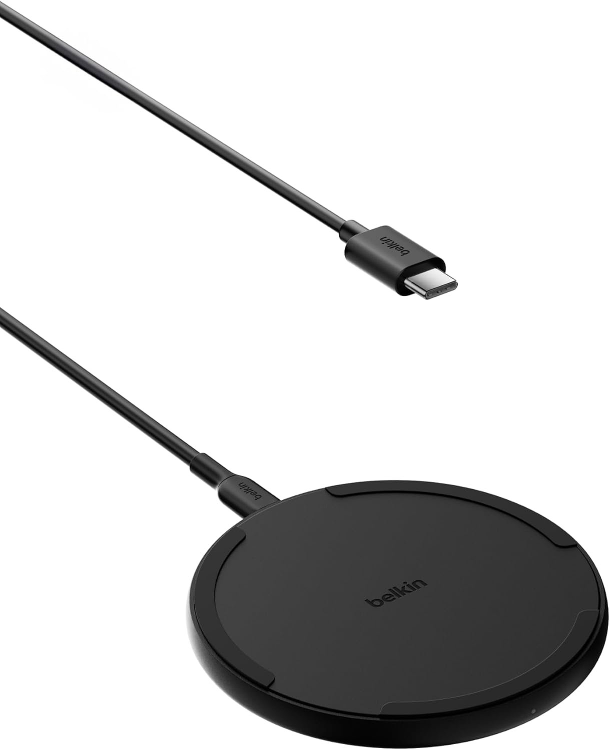 Belkin Wireless Charging Pad 15W – Qi Charger – Wireless Charger iPhone 17, Charging Station for Apple iPhone 16/15/14 Series, AirPods, Samsung Galaxy S25/S24, Pixel 5ft Cable Included, Black, 1-Pack