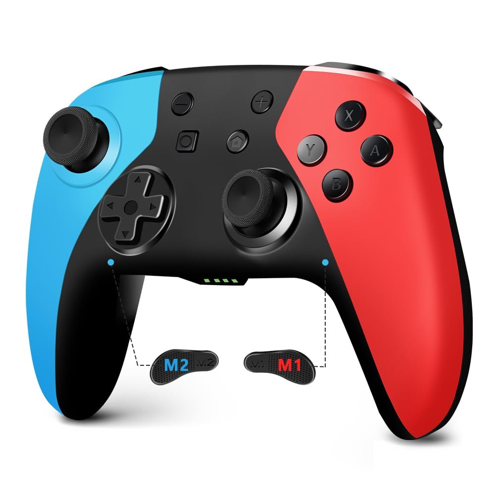 AceGamer Wireless Pro Controller for Nintendo Switch 2/Switch/Lite/OLED/Windows PC, Bluetooth Controller with Hall Effect Joysticks, Wake-up/Turbo/Dual Vibration/Macros/6-Axis Gyro/Screenshot