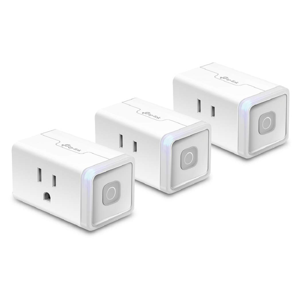 Kasa Smart Plug HS103P3, Smart Home Wi-Fi Outlet Works with Alexa, Echo, Google Home, No Hub Required, 15 Amp,UL Certified, White, 3 Count (Pack of 1)
