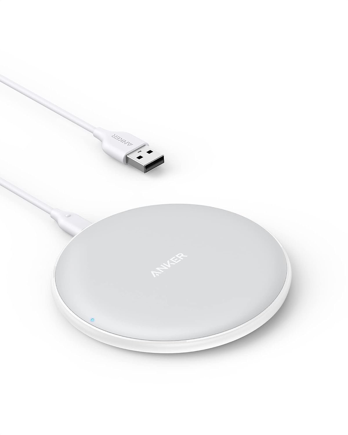 Anker 313 Qi-Certified 10W Fast Wireless Charger Pad | Wireless Charger for iPhone 16 Series, Galaxy S23 / S22, AirPods, and More (AC Adapter Not Included, Not MagSafe-Compatible)