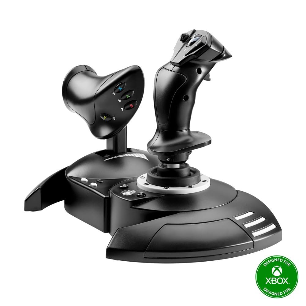 Thrustmaster T-Flight Hotas One Flight Stick & Throttle – XBOX & PC | Detachable design, Officially licensed, adjustable resistance, responsive trigger, 14 programmable buttons, dual rudder