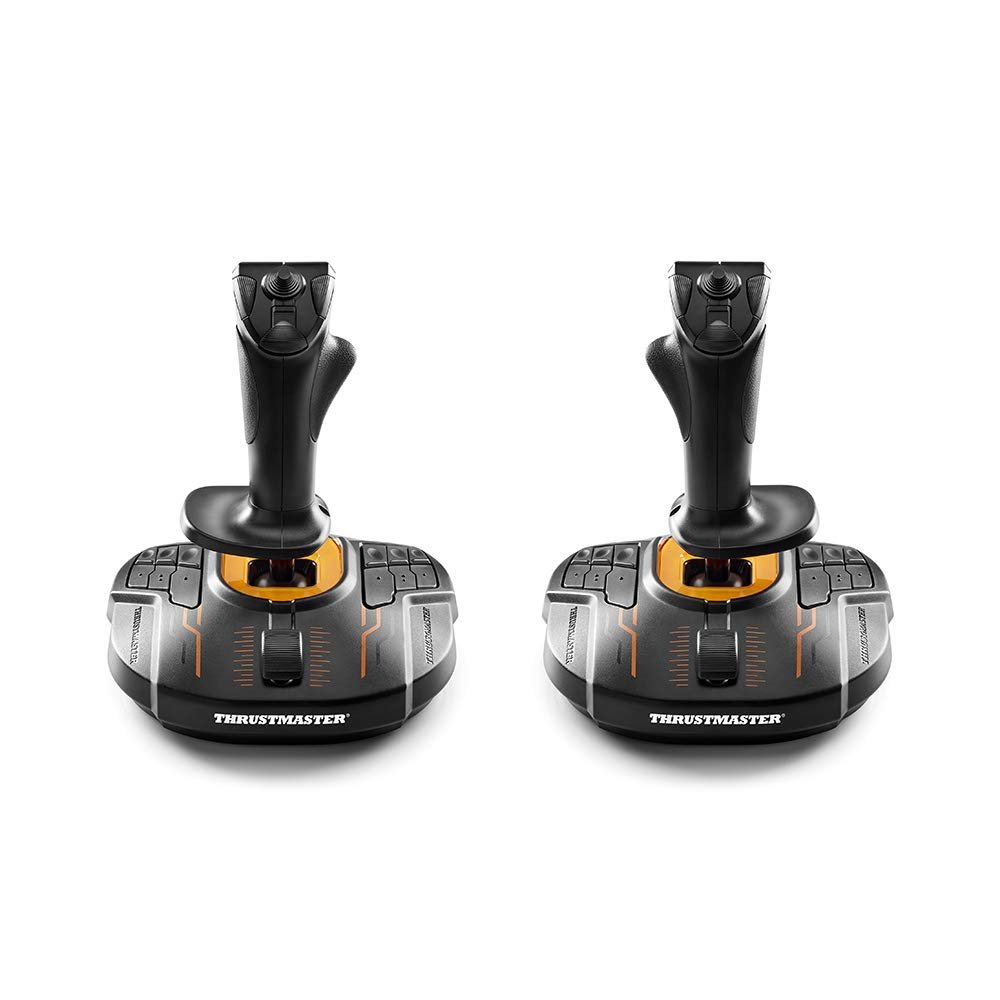 Thrustmaster T16000M FCS Space Sim Duo Combat Flight Sim Joystick – PC | Dual Hall-Effect sticks, 32 programable buttons, weighted bases, 8-way hat switch, 4 axes, twist rudder, integrated throttle