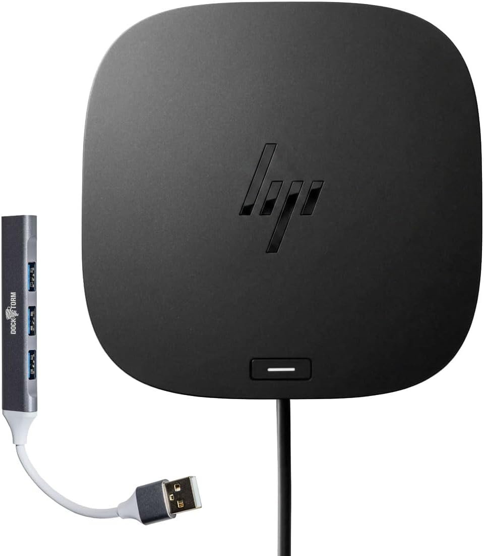 HP USB-C 100W G6, Docking Station with 100W Power Delivery (1 Pack) | Bundle with Dockztorm Hub (USB 3.0, HDMI, DisplayPort, Ethernet）