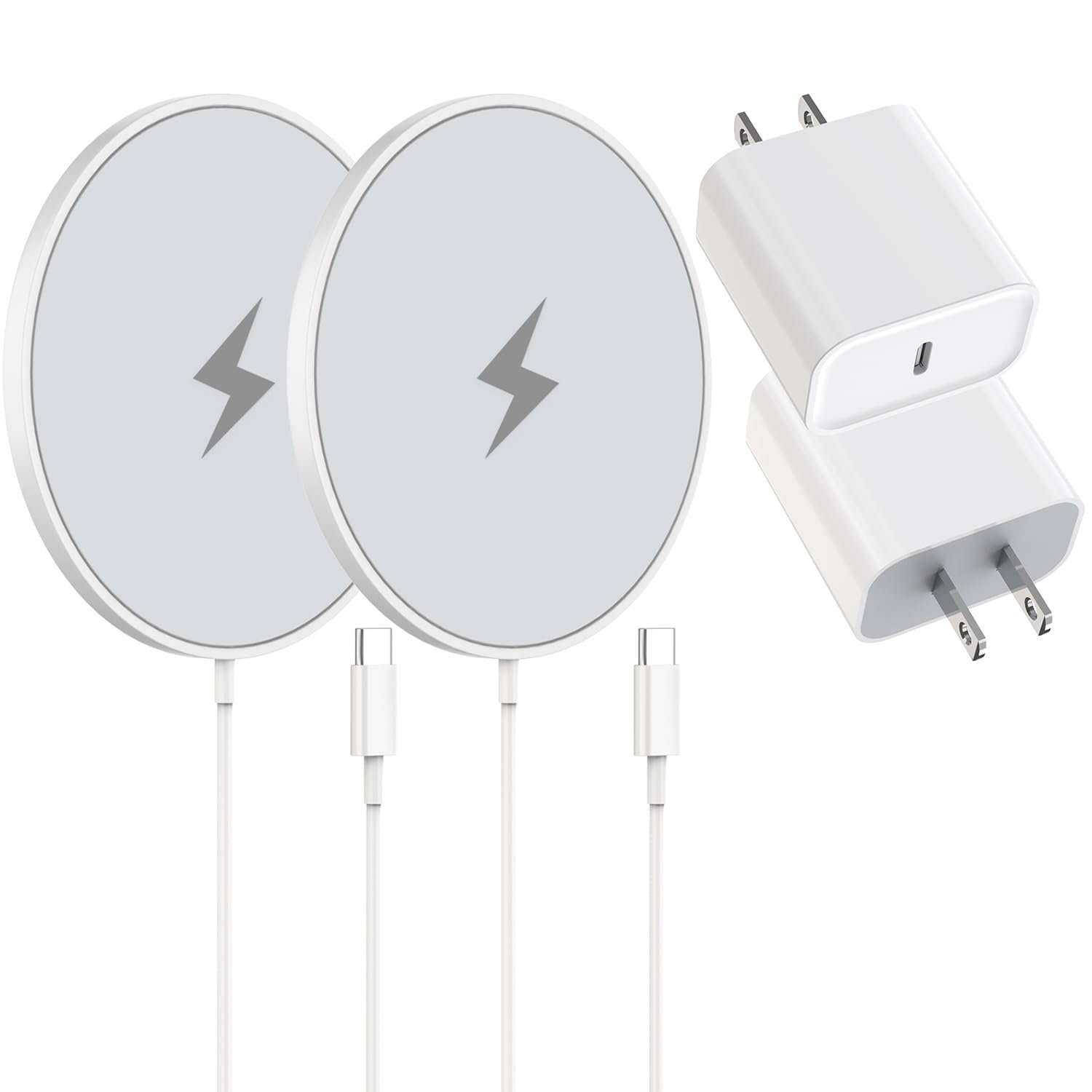 Magnetic Wireless Charger Fast Apple Mag-Safe Charger for iPhone 16 Pro Max/16 Pro/iPhone 15Pro Max/15 Plus/14/13/12/AirPods 3/2/Pro/Pro 2 Magnet Charging Pad Mag Safe Chargerwith Dual Charging Ports