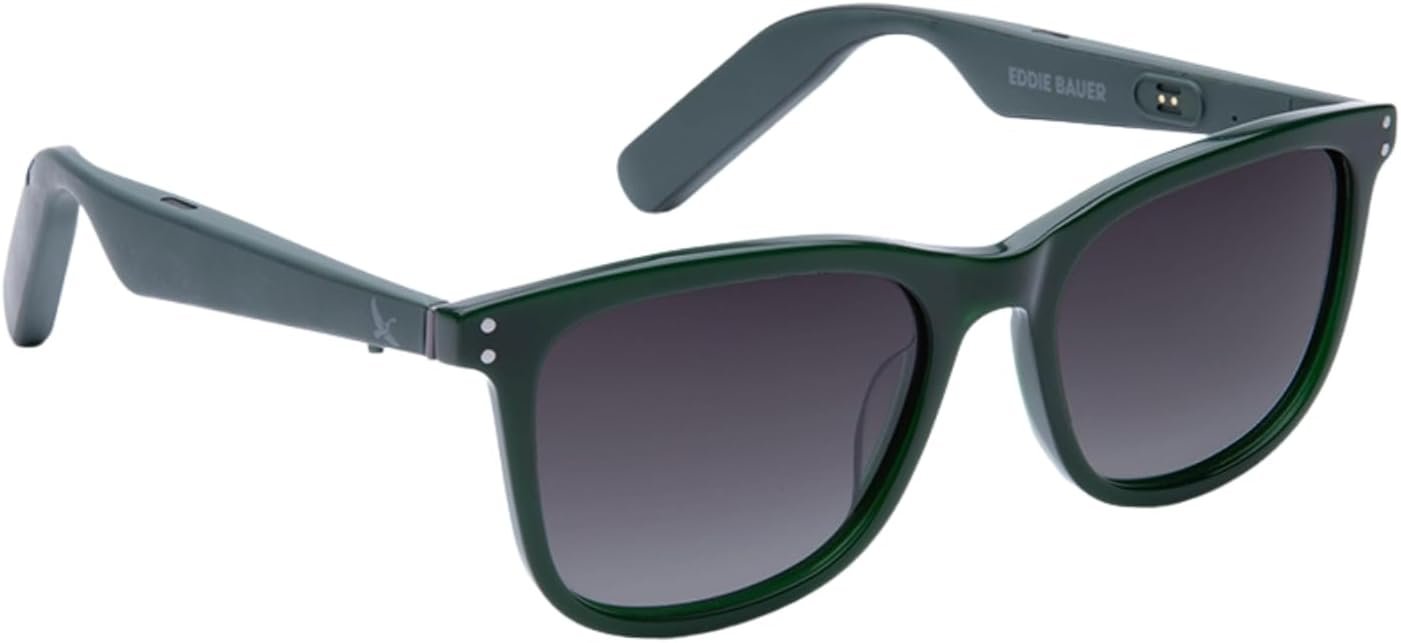 Lucyd Eddie Bauer Velocity Smart Audio Sunglasses for Men, Polarized UV400 | Standard fit, polarized UV400 lenses, AI voice assistant, wireless calls & music for commuting & outdoors