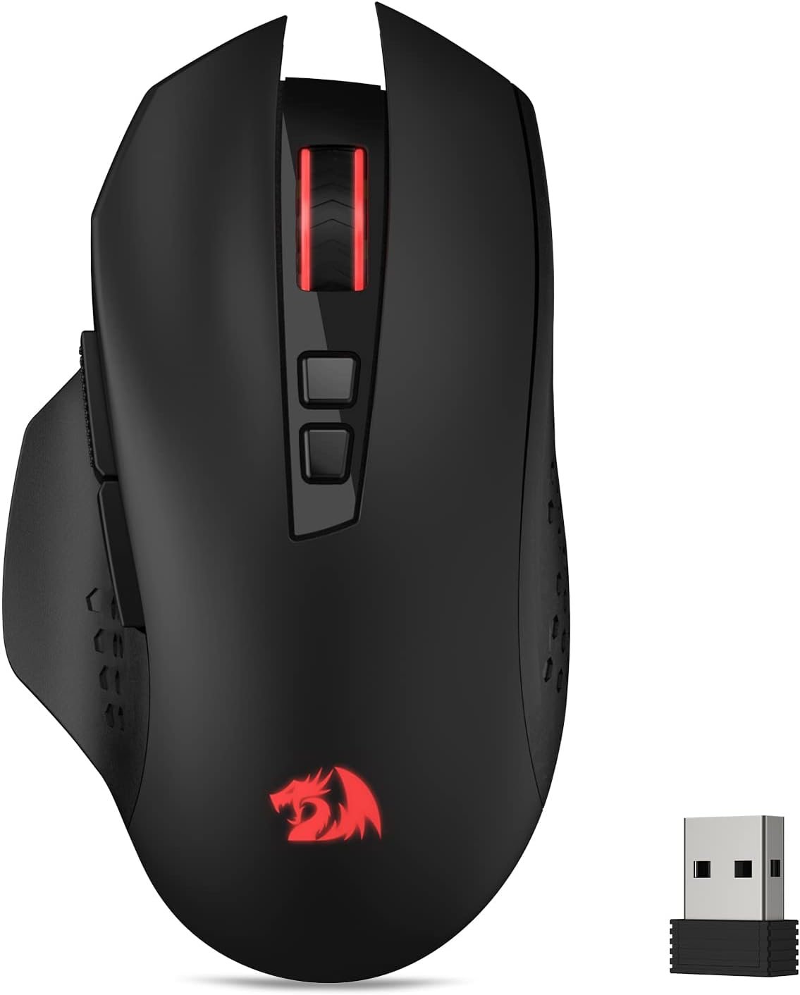 Redragon M656 Wireless Optical Gaming Mouse 4000 DPI Remapping Keys | Cable-Free 0 Delay, Smooth Precise Tracking, Custom Macro Keybinds, Ergonomic Grip Body Comfort