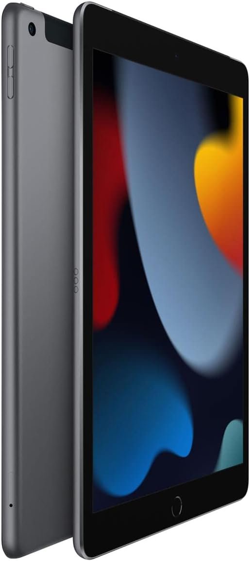 Apple iPad (9th Generation, 10.2-inch, 2021), 64GB, Wi-Fi + Cellular, Space Gray (Renewed)