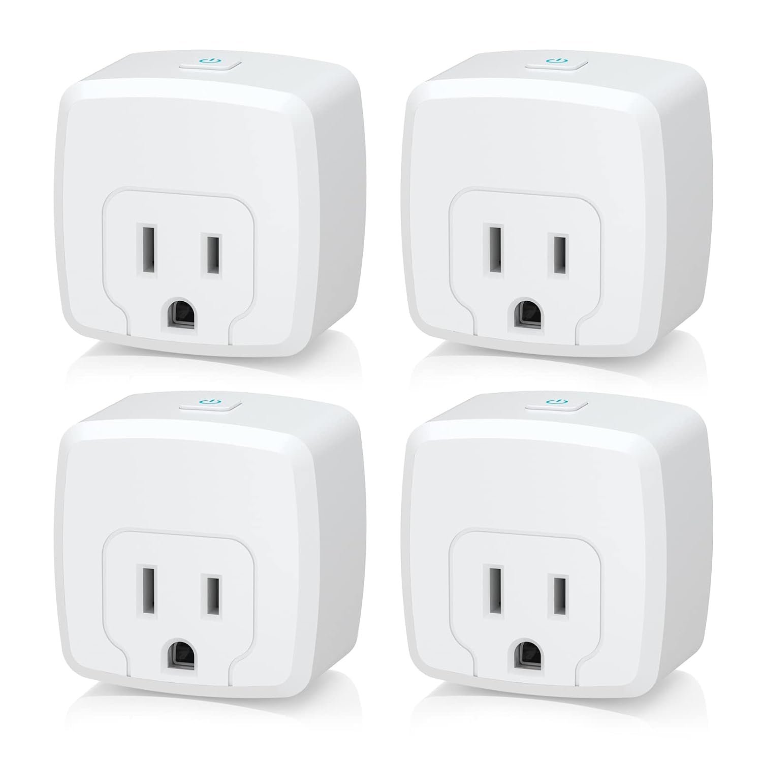 HBN 15A Smart Plug, Mini WiFi Outlet Works with Smart Life, 2.4Ghz, 4 Pack | Alexa, Google Home Assistant, Remote Control with Timer Function, No Hub Required, ETL Certified
