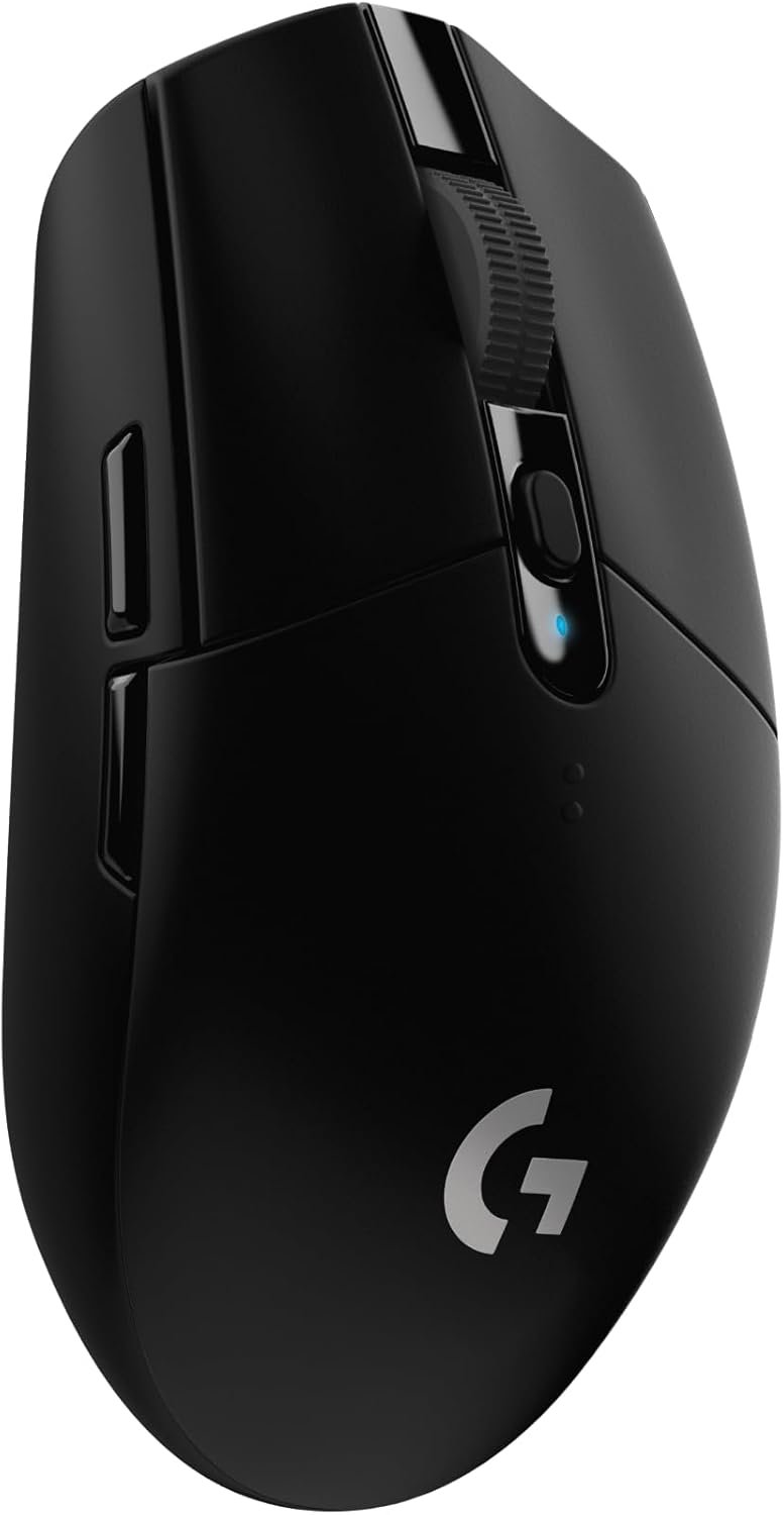 Logitech G305 Lightspeed Wireless Gaming Mouse – Black | Hero Sensor 12, Lightspeed 1ms Wireless, Up to 250h on 1xaa, 6 Programmable Buttons, 99g with Battery