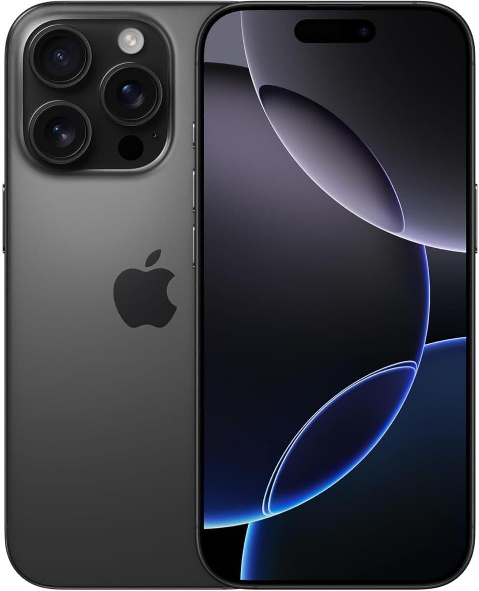 Apple iPhone 16 Pro, 1TB, Black Titanium – Locked to Verizon (Renewed)