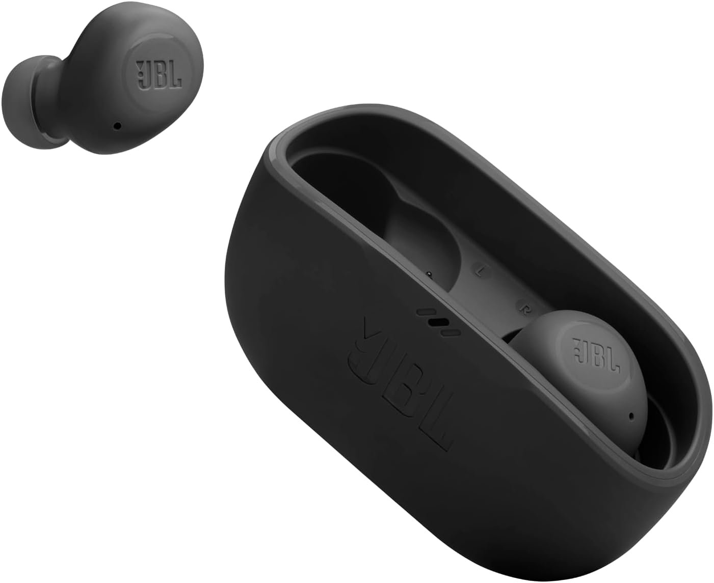 JBL Vibe Buds – True Wireless Earbuds – Black | JBL Deep Bass Sound, Comfortable fit, Up to 32 8h 24h total hours of battery life with speed charging