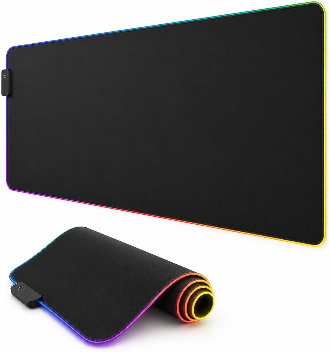 RGB Gaming Mouse Pad, 0.16 Inch Thickness, 31.5″ x 11.8″ Large Mouse Pad for Desk, 13 Light Modes Desk Mat, Waterproof, for PC Laptop Office Gaming Use