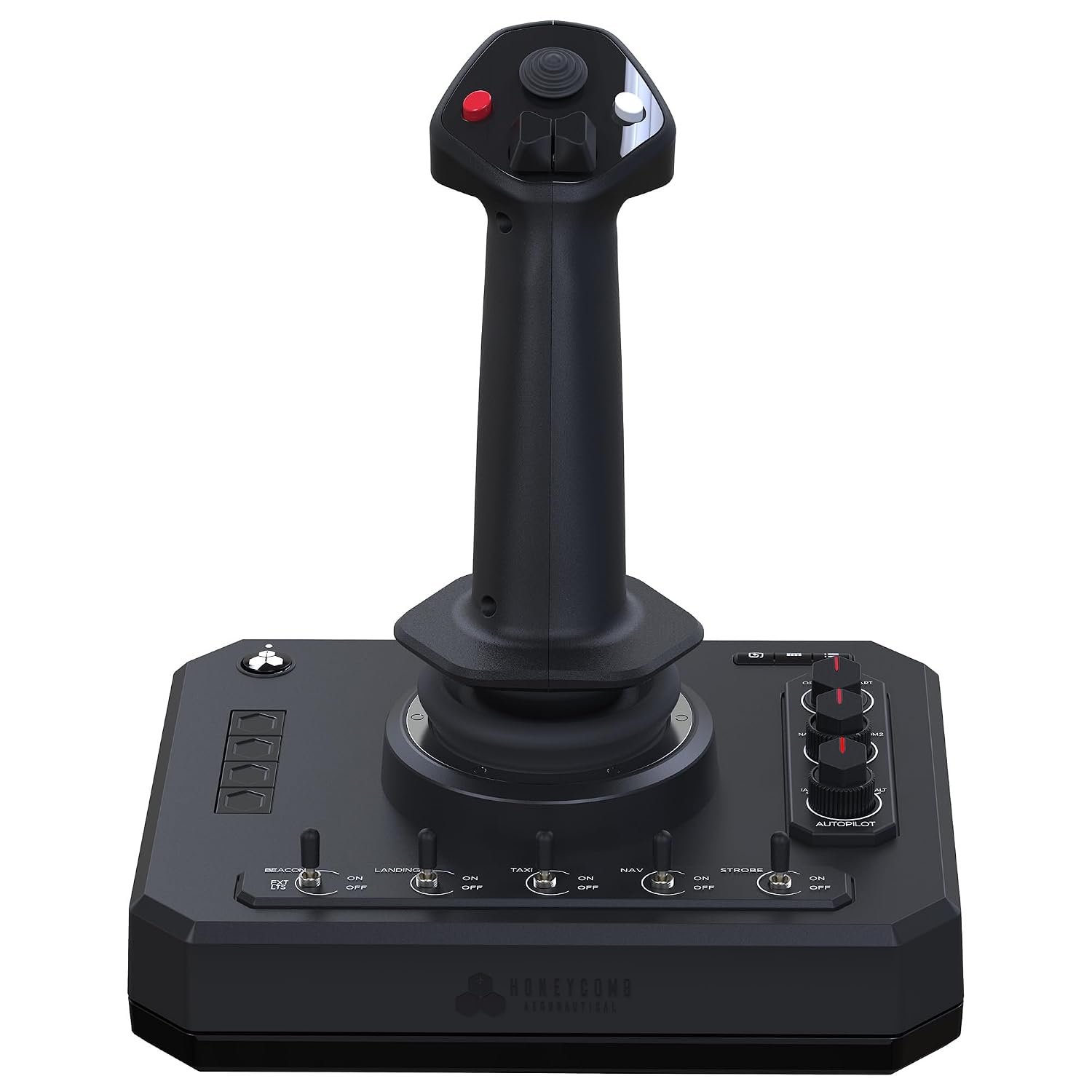 Honeycomb Foxtrot Aviation Stick – flight stick for flight simulation, premium gimbal mechanism, 16bit Hall Effect Sensors, ambidextrous design, compatible with MSFS 2024/2020 for PC & Mac [video game] [video game] | 16-Bit Hall Effect Gimbal, Ambidextrous Design, Multi-Function Switch Panel, Radio Rotary Encoder, Autopilot Rotary Encoder