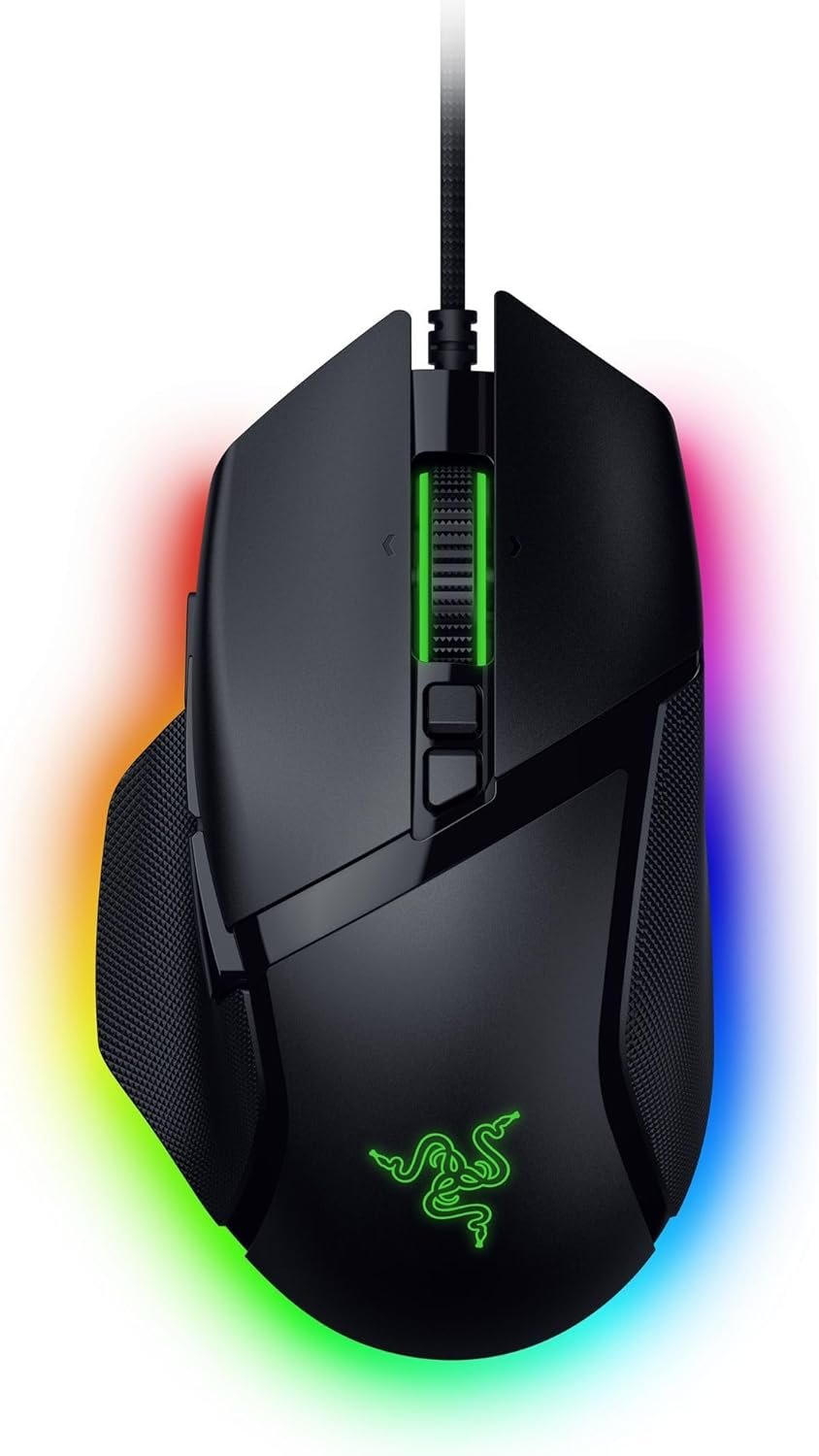 Razer Basilisk V3 35K Wired Ergonomic Gaming Mouse, Black | 35K DPI Optical Sensor Gen 2, HyperScroll Tilt Wheel, 13 Customizable Controls, Chroma RGB, Optical Switches Gen 3