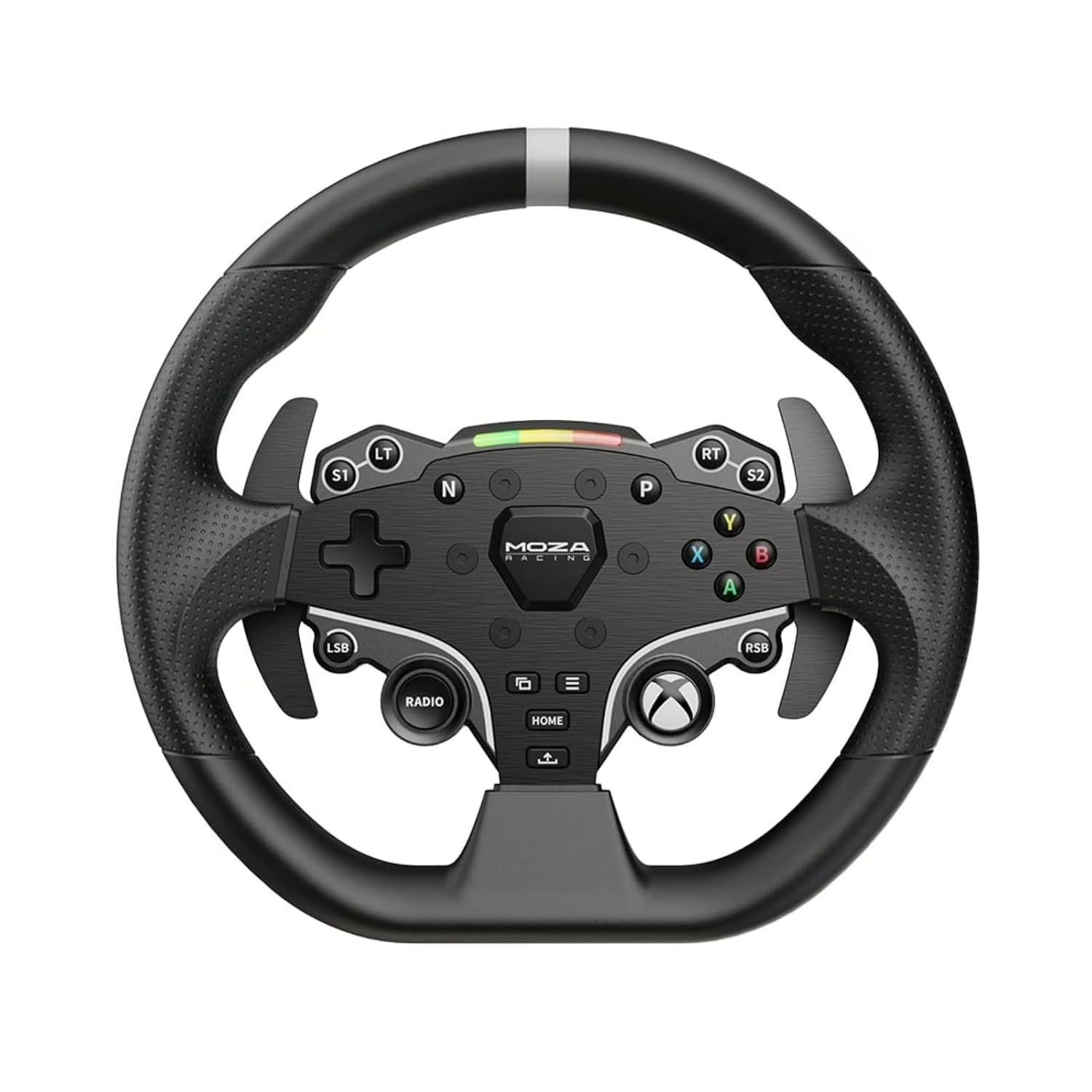 MOZA Racing ESX Steering Wheel Universal 11 Inches Gaming Wheel Compatible with XBox & PC,Solid Aluminum Alloy Rim and Non-Slip, Sweat-Proof ISF PU Grips