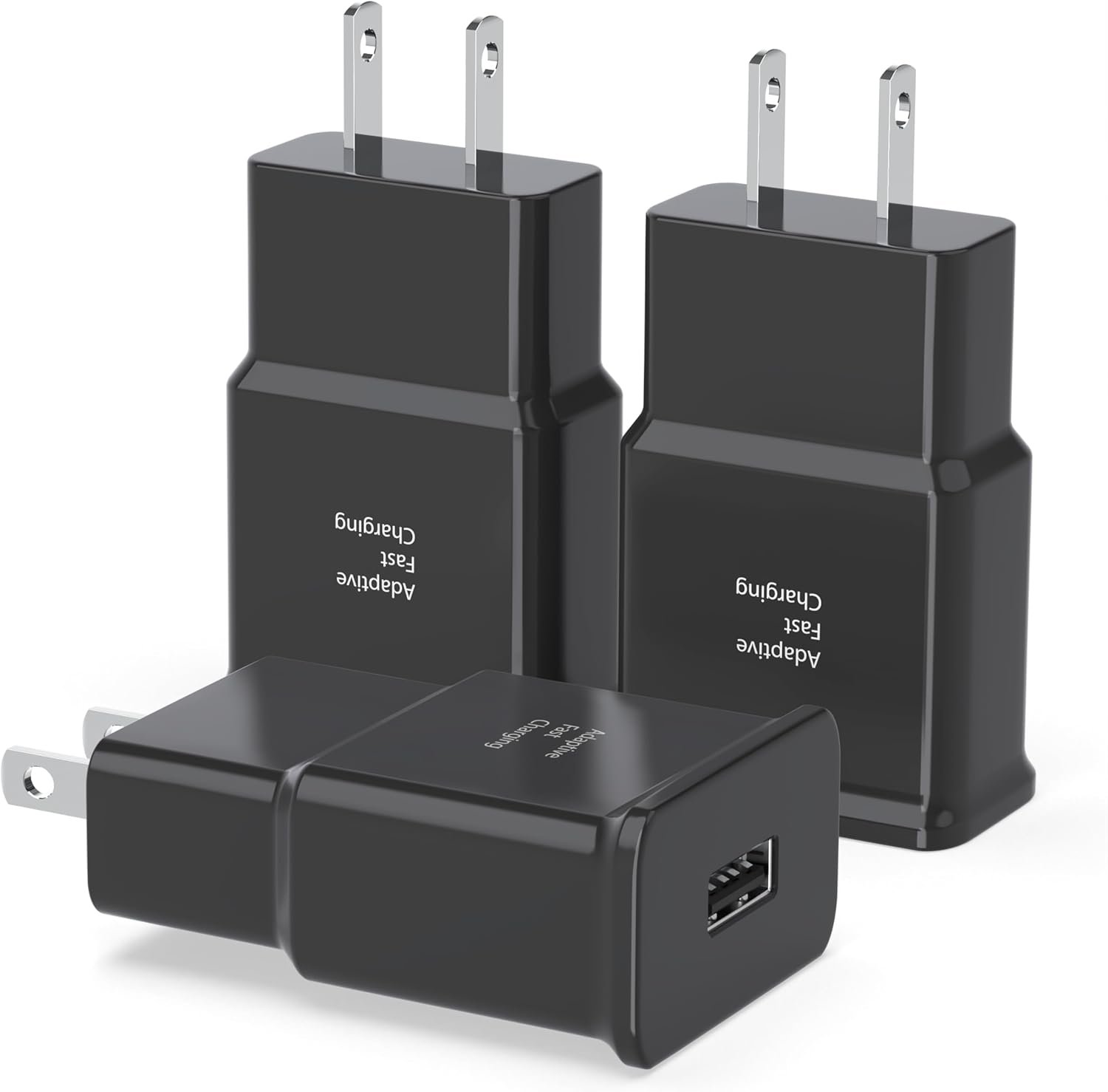 TT&C 3-Pack USB Fast Charging Block for Samsung Android S24, S23, S22, S21 | USB Wall Charger Plug Adapter Compatible with Samsung Galaxy S24/ S23 S22/ S21/ S20/ S10/ S10e/ S9 Plus/ Note 10, 9