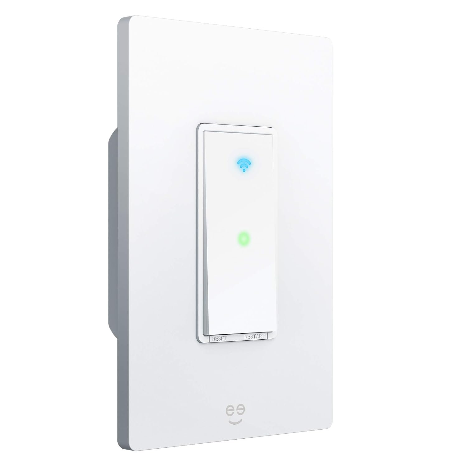 Geeni TAP Smart Light Switch, White, 1 Switch – Requires Neutral Wire – Works with Amazon Alexa and Google Home Requires 2.4 GHz Wi-Fi