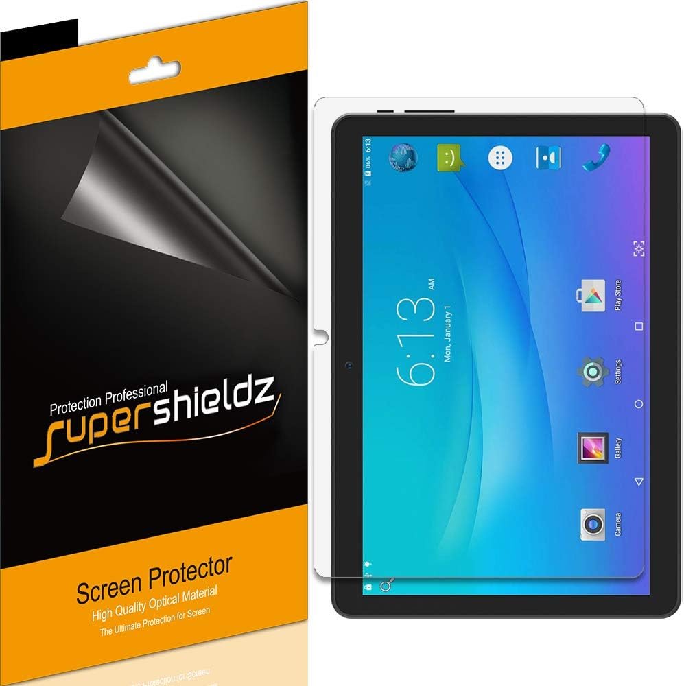 Supershieldz (3 Pack) Designed for Onn 10.1 inch Tablet and Onn Tablet Pro 10.1 inch (Model: 100003562) Screen Protector, High Definition Clear Shield (PET)