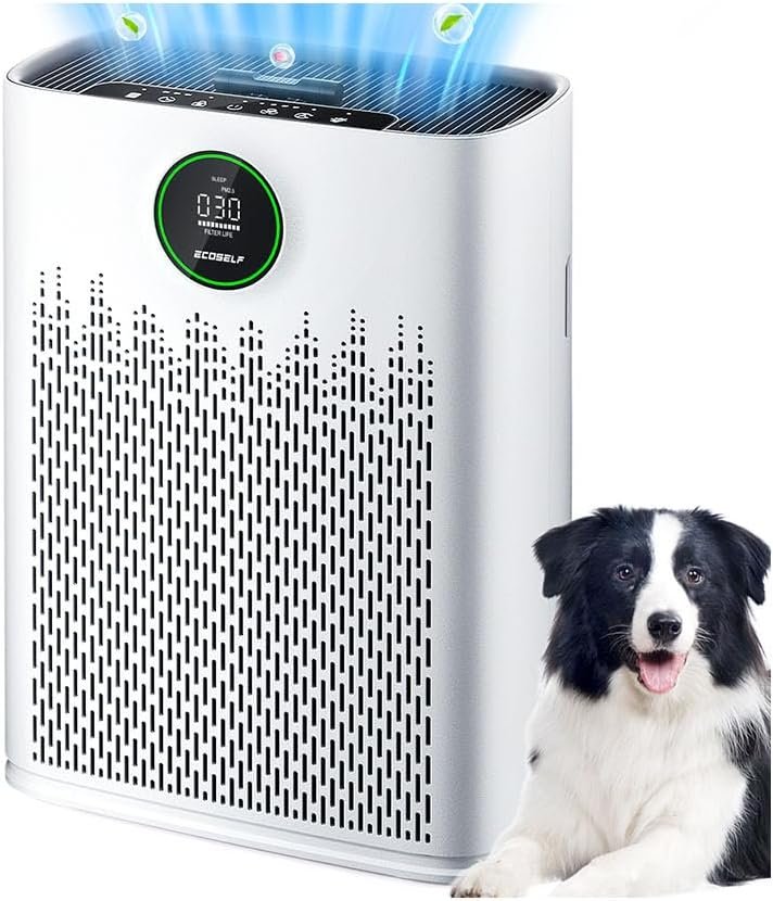 Air Purifiers for Home Large Room, Cover Up to 2400 Ft² with True HEPA Filter, Smart Mode, PM2.5 Air Quality Display, 22dB Sleep Mode, Aromatherapy with 2X-Purification, HAP603