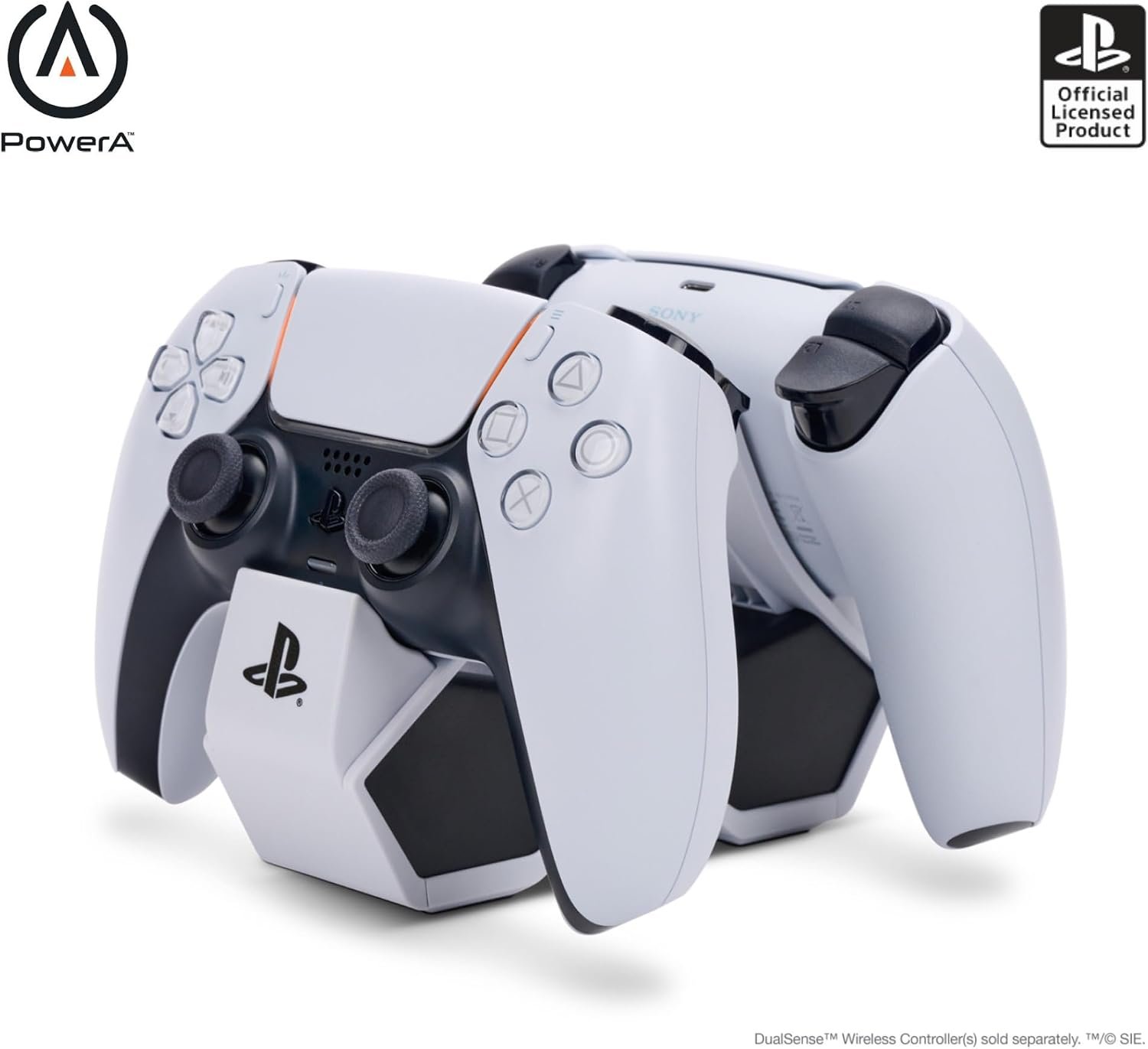 PowerA Twin Charging Station for Dualsense Wireless Controllers, Dualsense Controller Charging, Charge, Sony PlayStation, PS5, Officially Licensed – PlayStation 5
