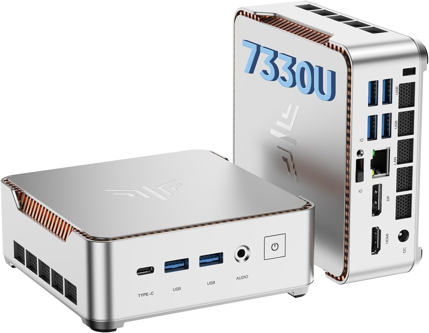 KAMRUI Pinova P2 AMD Ryzen 7330U(Beats R2544/3500U/10110U)Mini PC 16GB RAM 256GB SSD, Up to 4.3GHz, 4C/8T, 8MB L3 Smart Cache Mini Computers,Triple 4K Display for Home/Business Mini Desktop Computers