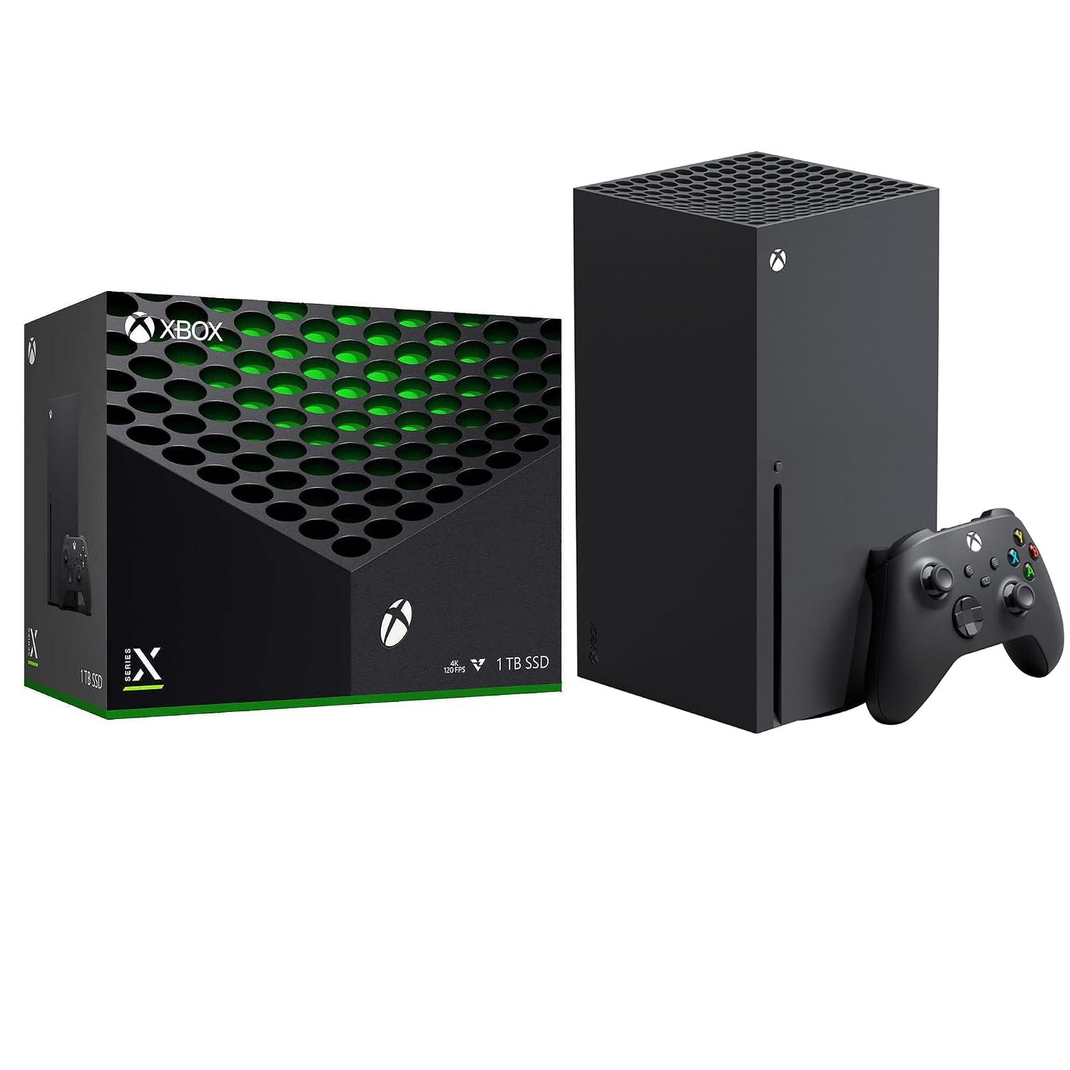 Microsoft Xbox Series X 1TB PCIe SSD, Black – Backward Compatible with Thousands of Games, 16GB GDDR6 Memory (Renewed)