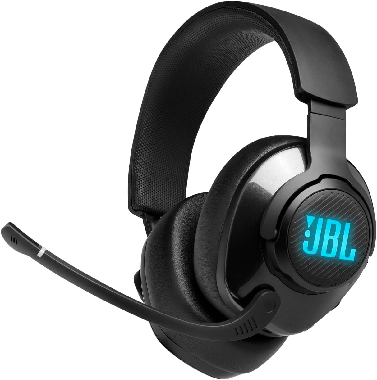 JBL Quantum 400 – Wired over-ear gaming headset with game-chat balance dial, JBL QuantumSURROUND and DTS, Voice focus directional flip-up mic and memory foam ear cushions (Black)