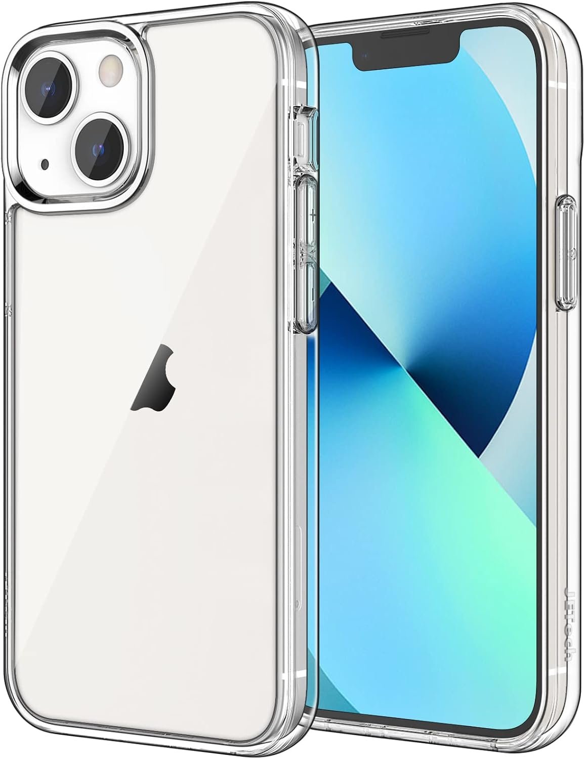 JETech Case for iPhone 13, Anti-Yellowing, Clear | Shockproof Protection, Scratch Resistant Hard PC Back, Durable Transparent TPU Bumper