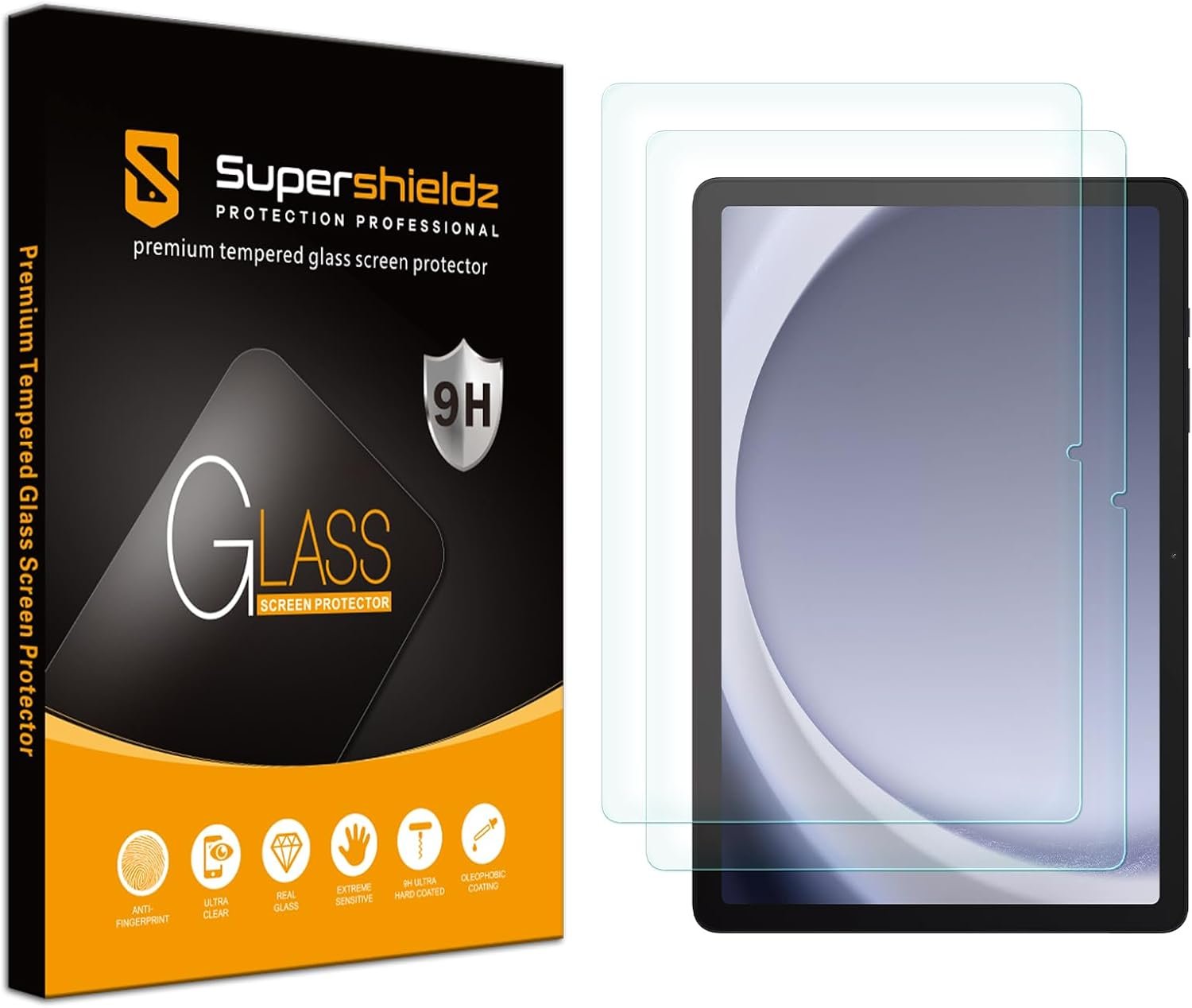 Supershieldz (2 Pack) Designed for Samsung Galaxy Tab A11+ (A11 Plus) / A9+ (A9 Plus) 11-inch Screen Protector, [Tempered Glass] Anti Scratch, Bubble Free