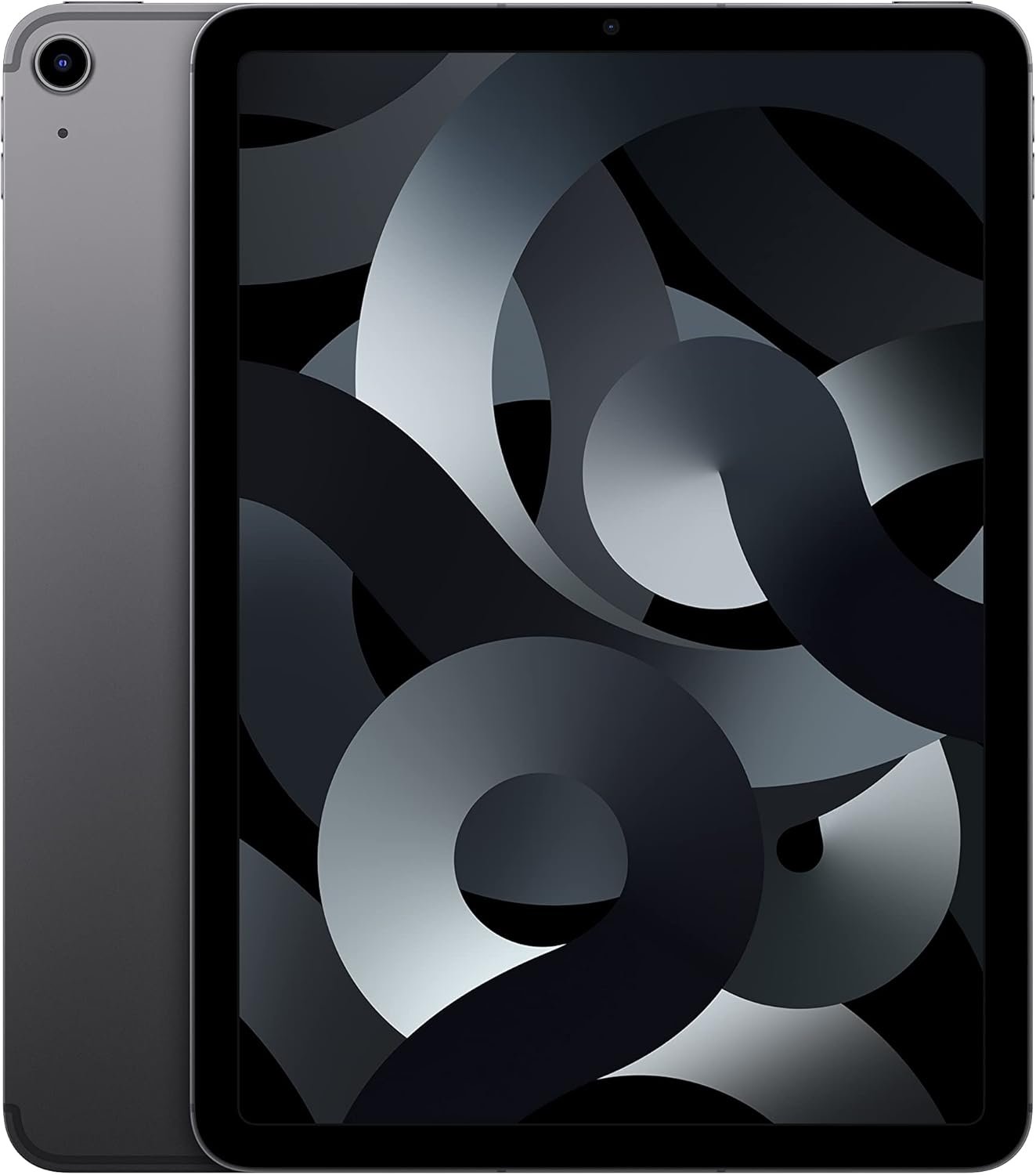 Apple iPad Air (5th Generation, 10.9-inch, 2022), 256GB, Wi-Fi + Cellular, Space Gray (Renewed Premium)