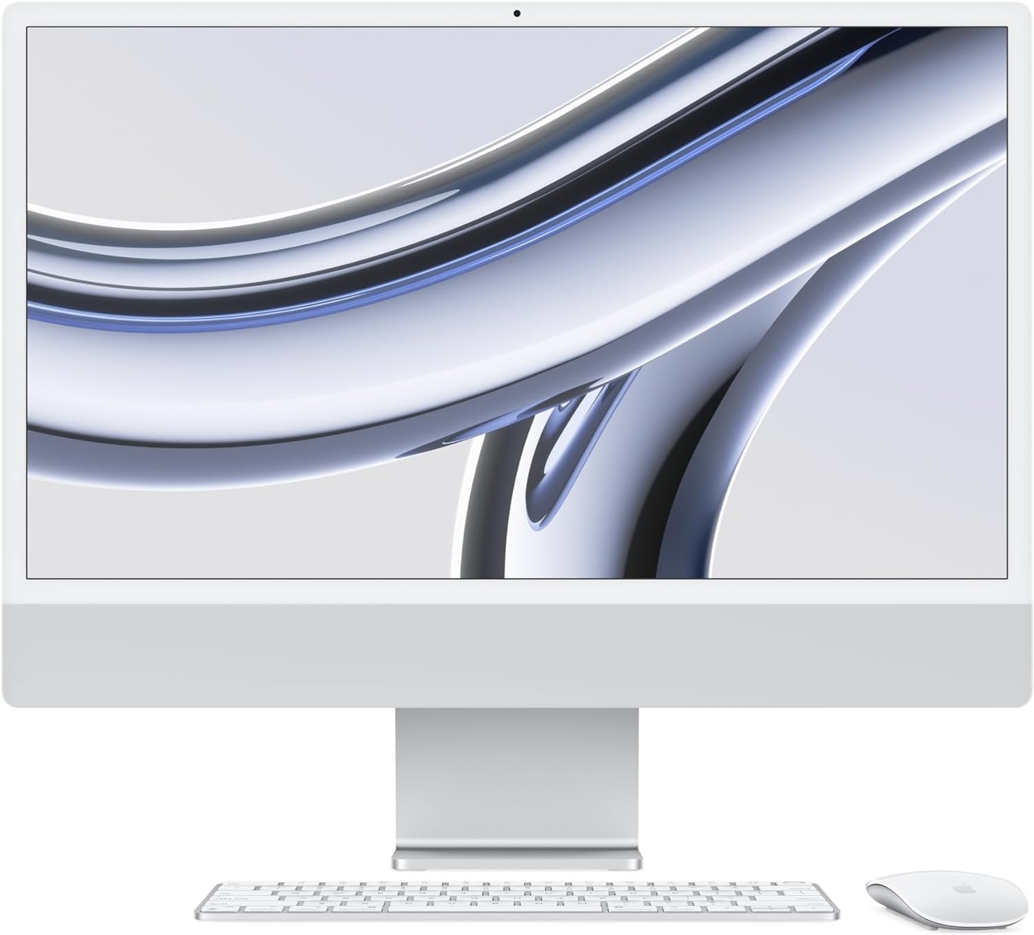 Apple 2023 iMac with Apple M3 Chip with 8-core CPU (24-inch, 8GB RAM, 512GB SSD Storage) Silver (Renewed)