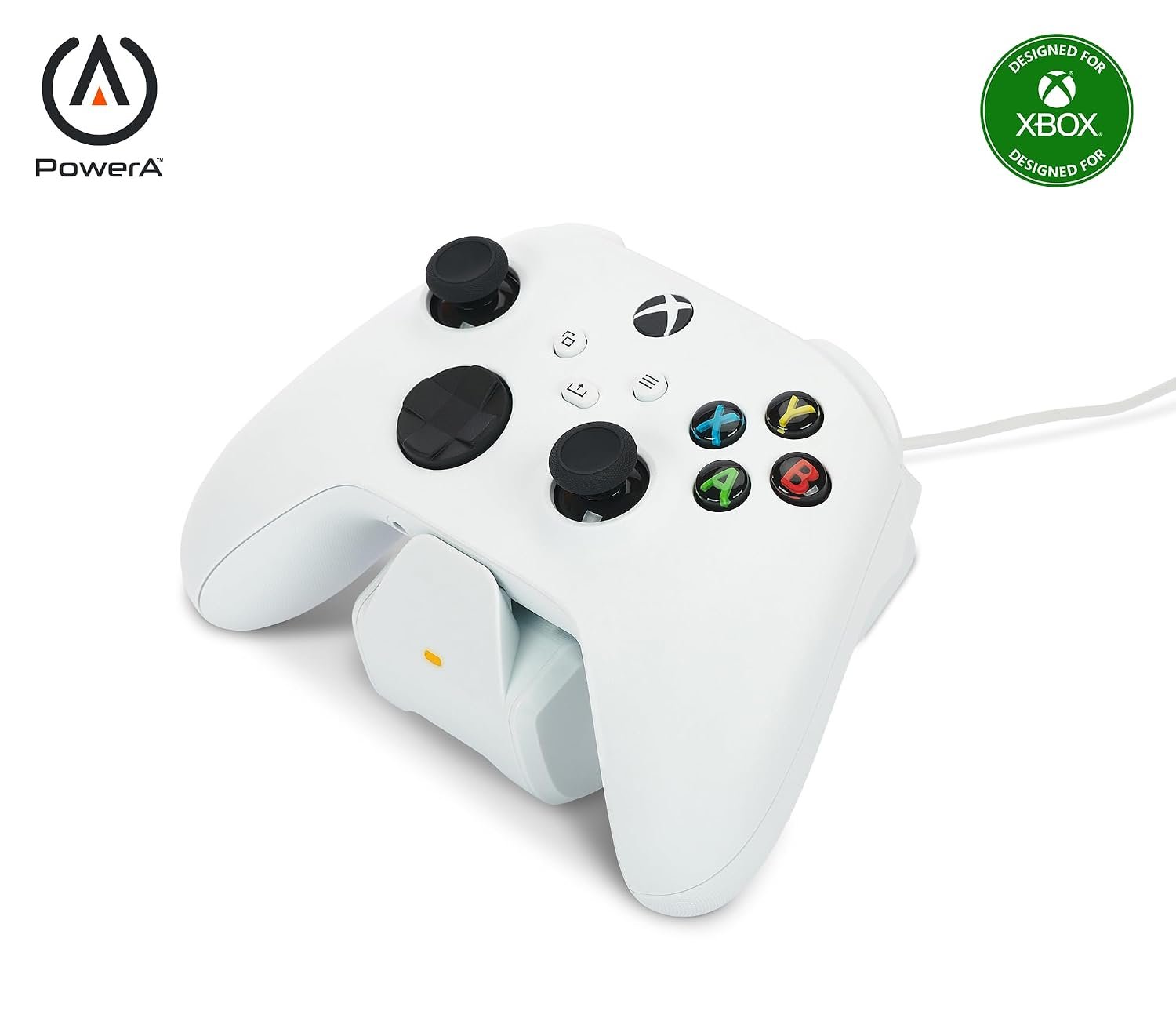 PowerA Solo Charging Stand for Xbox Series X|S – White, works with Xbox One, charging Station for Xbox Wireless Controller, officially licensed