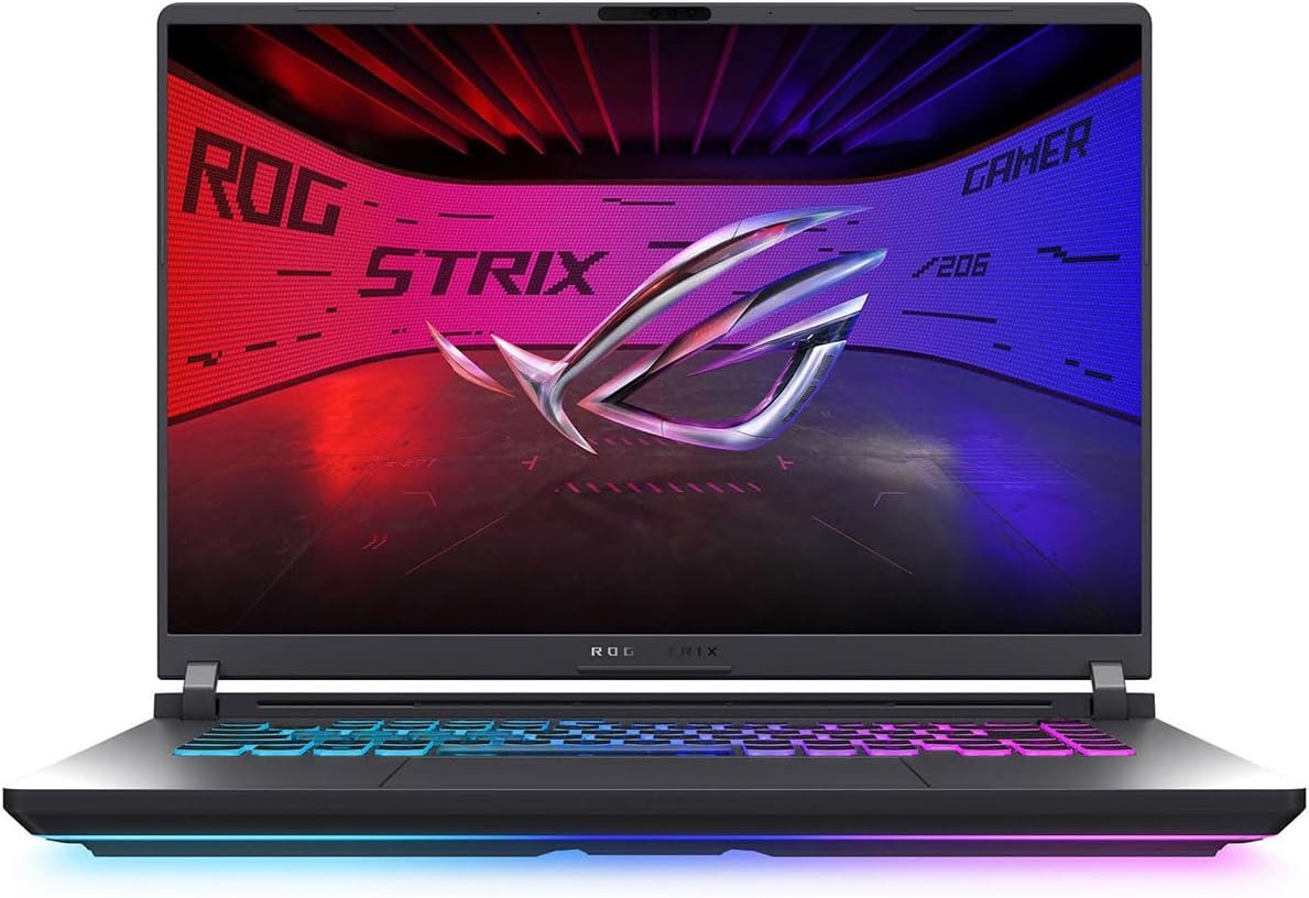 ASUS ROG Strix G16 (2025) Gaming Laptop, 16” FHD+ 16:10 165Hz/3ms, NVIDIA® GeForce RTX™ 5050, Intel® Core™ i5-13450HX, 16GB DDR5-5600, 1TB PCIe Gen 4 SSD, Wi-Fi 7, Windows 11 Home, G615JH-DS54