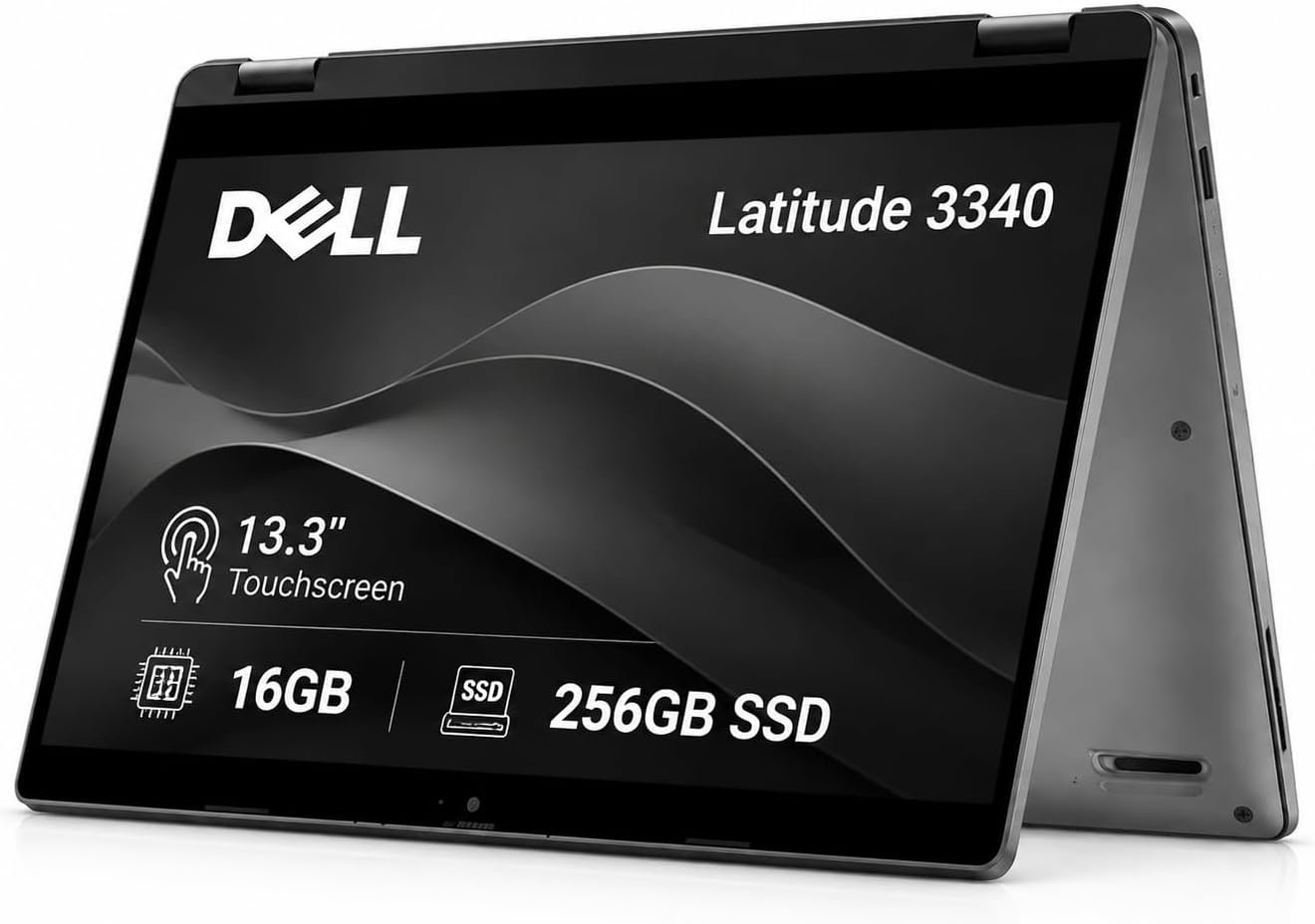 Dell Latitude 3340 3000 2-in-1 Business Laptop (13.3″ FHD Touchscreen, Intel i5-1335U (> i7-1255U), 16GB DDR5 RAM, 256GB SSD), 1080p IR Webcam, Intelligent Audio, Flip Convertible Yoga, Win 11 Pro