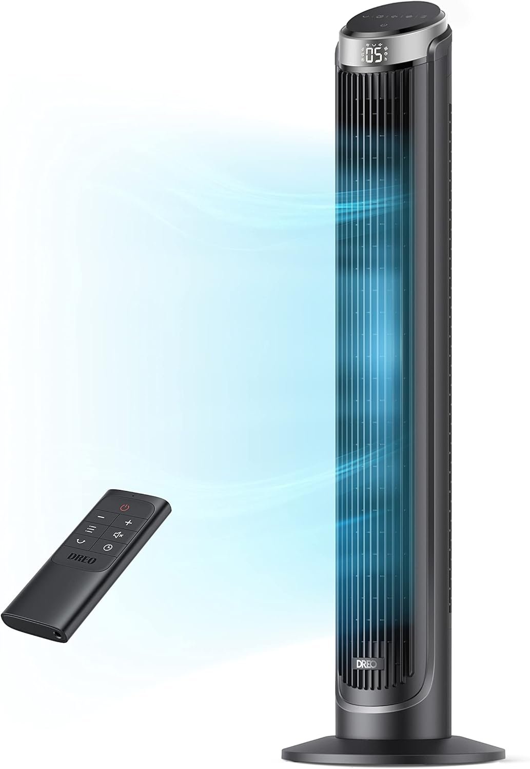 DREO Tower Fan for Bedroom, 90° Oscillating Fans that Blow Cold Air | 26 ft/s Powerful Airflow, 28dB Quiet Fan, 5 Speeds, 4 Cooling Modes, 12H Timer, 40″ Standing Floor Fan for Home Office